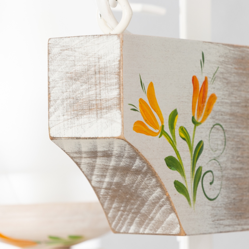 Brilagi - Sietynas, kabinamas ant grandinės QUEEN 2xE14/40W/230V bukas/kreminė