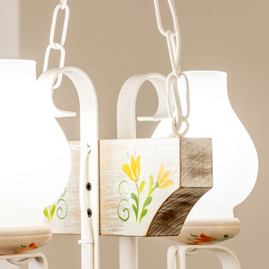 Brilagi - Sietynas, kabinamas ant grandinės QUEEN 2xE14/40W/230V bukas/kreminė