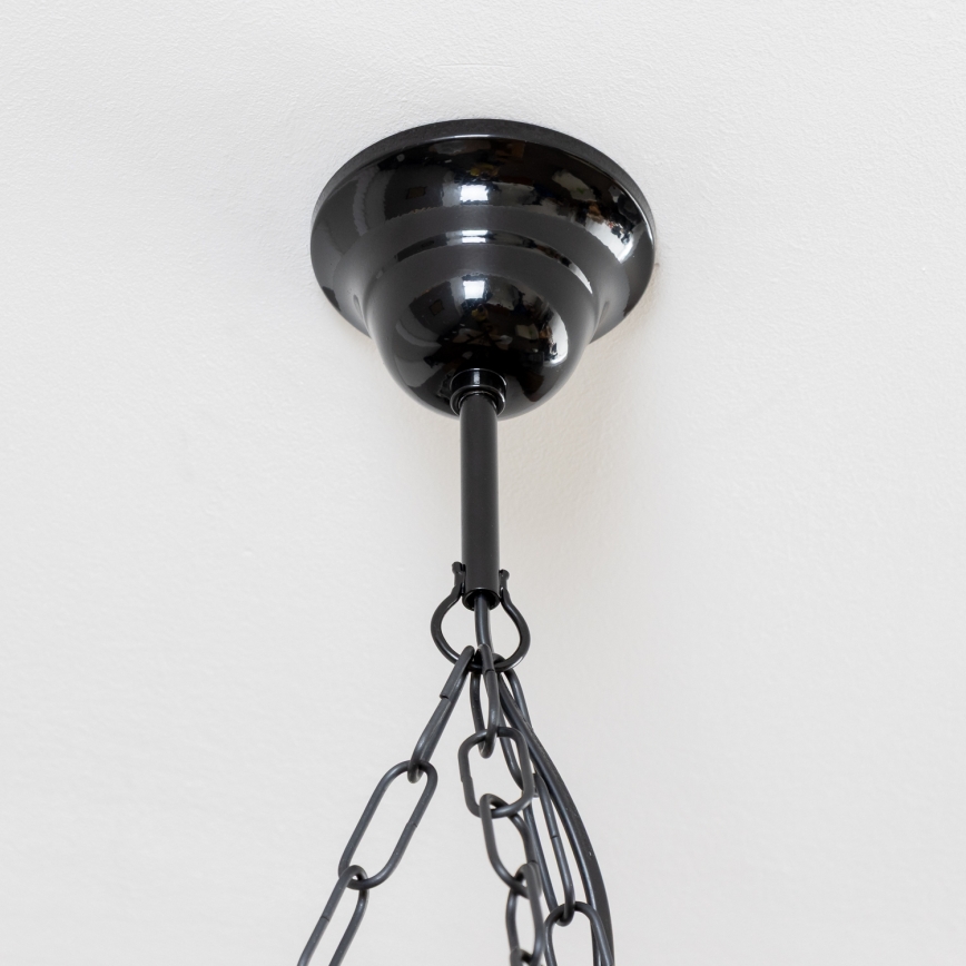 Brilagi - Sietynas, kabinamas ant grandinės QUEEN 3xE14/40W/230V bukas/graikinis riešutas