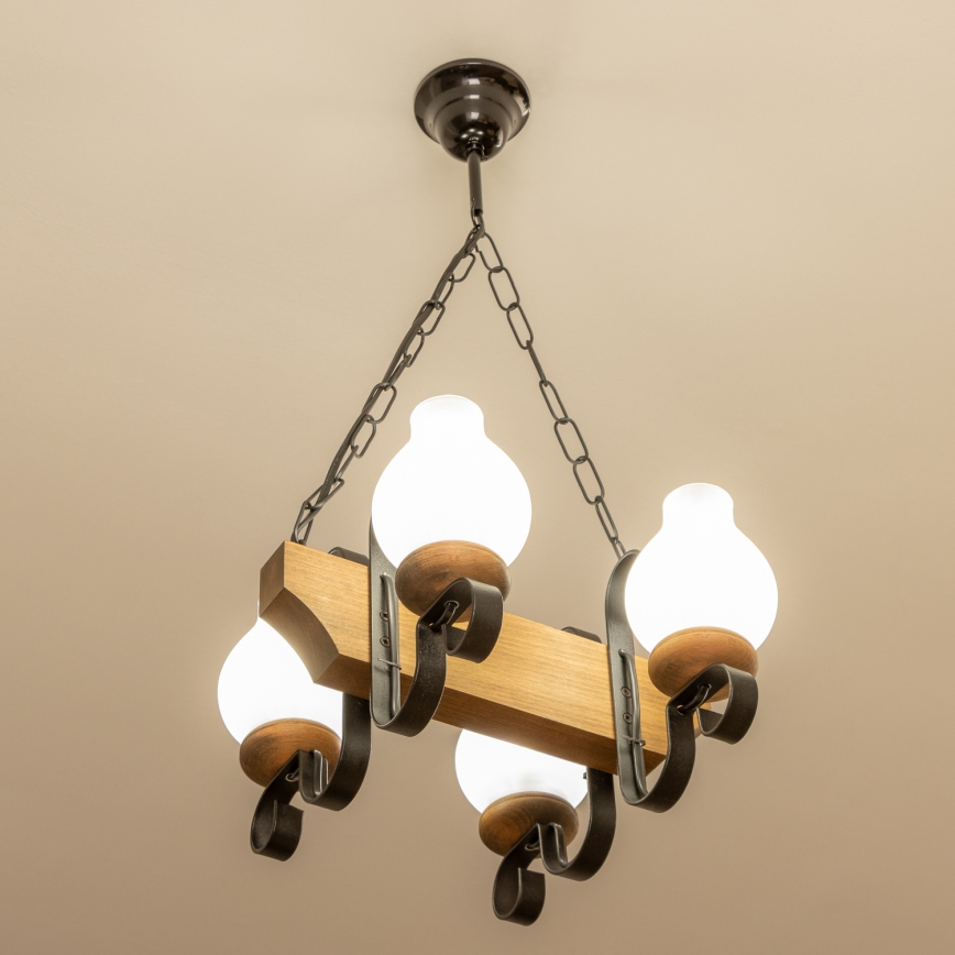 Brilagi - Sietynas, kabinamas ant grandinės QUEEN 4xE14/40W/230V bukas