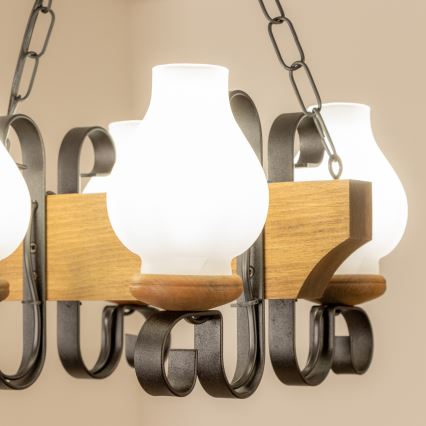 Brilagi - Sietynas, kabinamas ant grandinės QUEEN 4xE14/40W/230V bukas