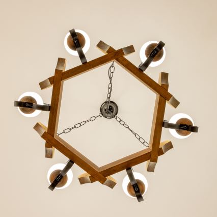 Brilagi - Sietynas, kabinamas ant grandinės QUEEN 6xE14/40W/230V bukas