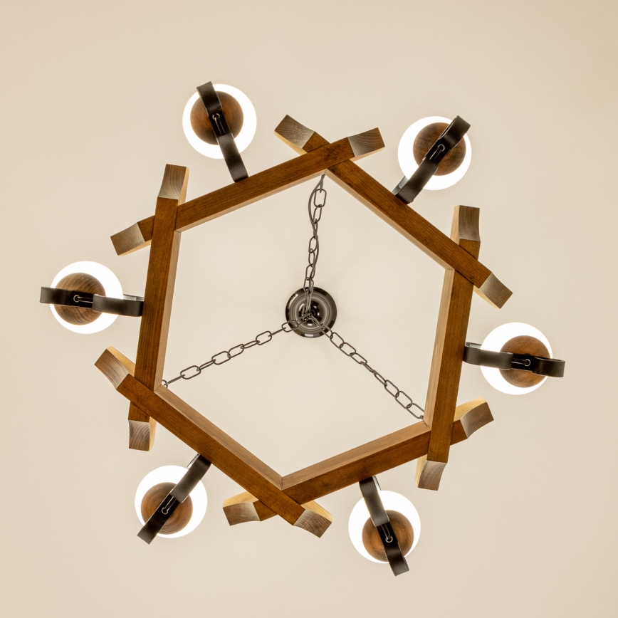 Brilagi - Sietynas, kabinamas ant grandinės QUEEN 6xE14/40W/230V bukas