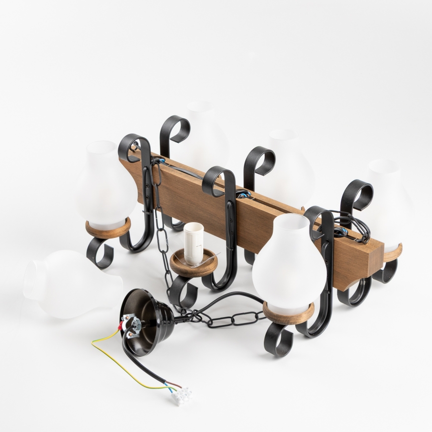 Brilagi - Sietynas, kabinamas ant grandinės QUEEN 6xE14/40W/230V bukas