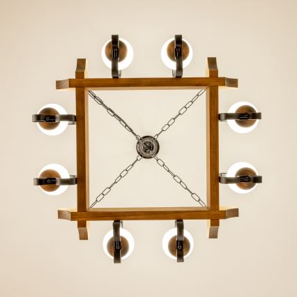 Brilagi - Sietynas, kabinamas ant grandinės QUEEN 8xE14/40W/230V bukas