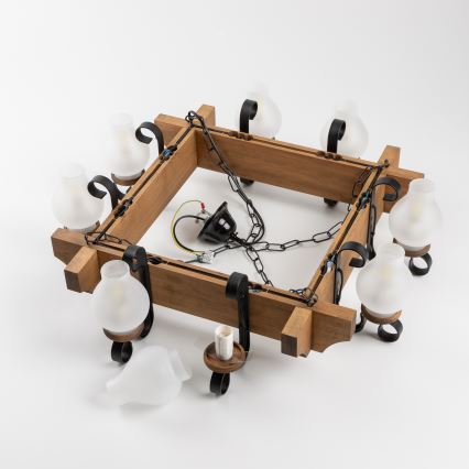 Brilagi - Sietynas, kabinamas ant grandinės QUEEN 8xE14/40W/230V bukas