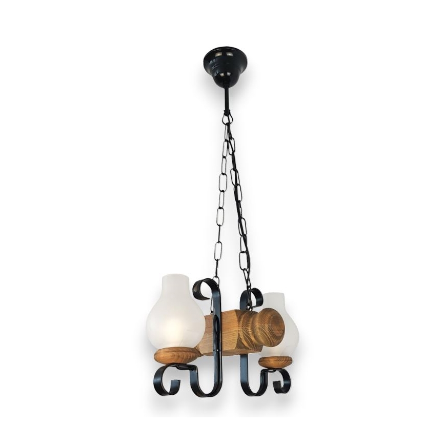 Brilagi - Sietynas, kabinamas ant grandinės RUSTIC 2xE14/40W/230V bukas