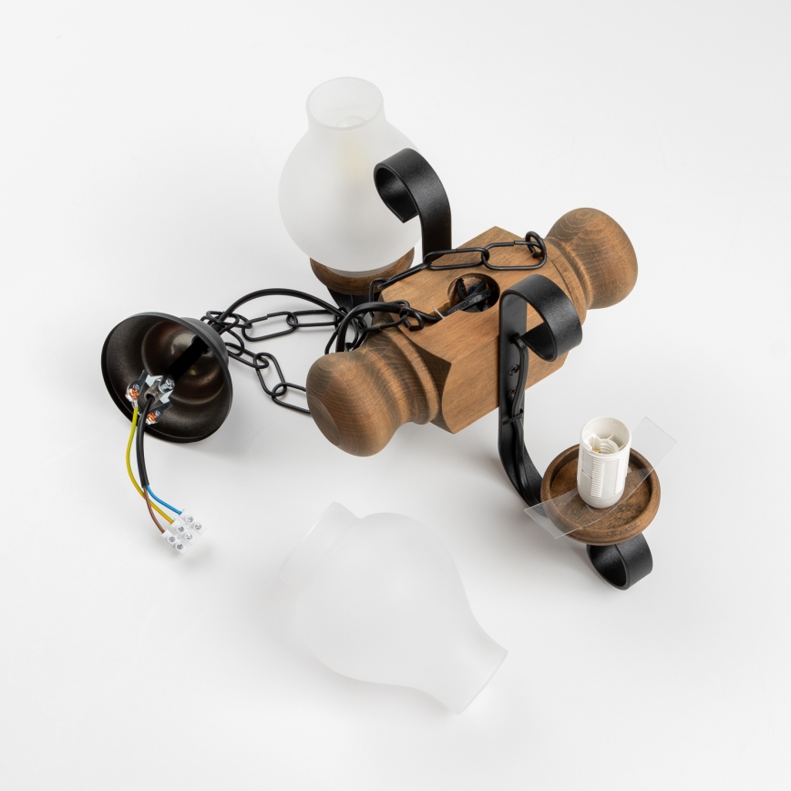 Brilagi - Sietynas, kabinamas ant grandinės RUSTIC 2xE14/40W/230V bukas