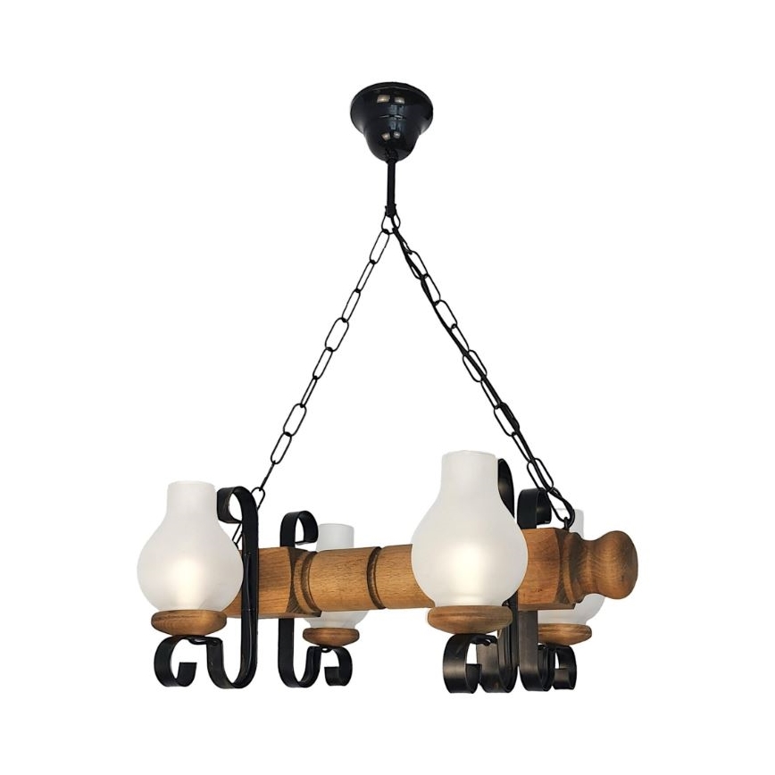 Brilagi - Sietynas, kabinamas ant grandinės RUSTIC 4xE14/40W/230V bukas