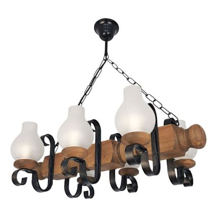 Brilagi - Sietynas, kabinamas ant grandinės RUSTIC 6xE14/40W/230V bukas