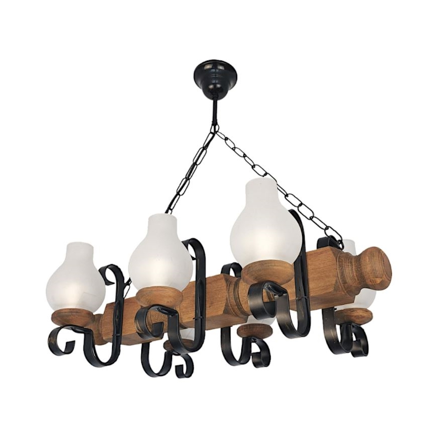 Brilagi - Sietynas, kabinamas ant grandinės RUSTIC 6xE14/40W/230V bukas