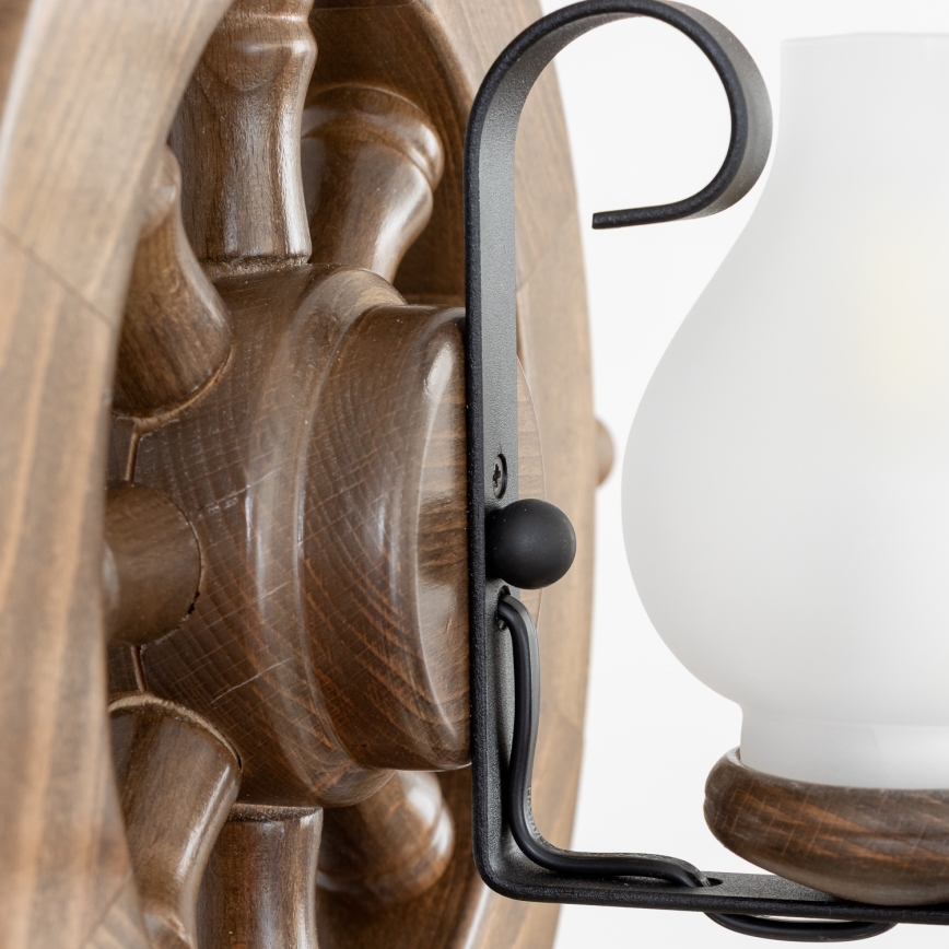 Brilagi - Sietynas, kabinamas ant grandinės TIMONA 2xE14/40W/230V bukas/graikinis riešutas