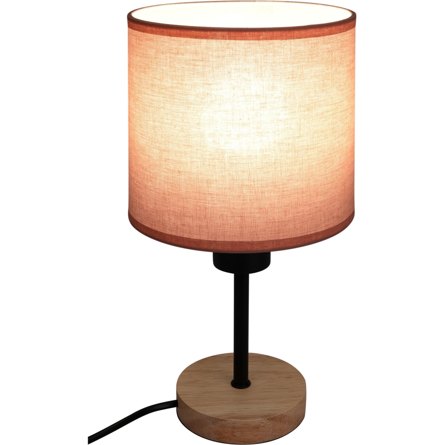 BRILAGI - Vaikiškas stalinis šviestuvas BOBO WOOD 1xE27/25W/230V ąžuolas/juodas/rožinis