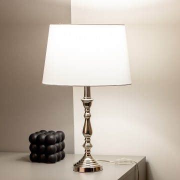 Brilagi - Stalinė lempa CERIA 1xE27/60W/230V skersmuo 30 cm blizgus chromas/balta