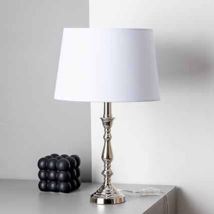 Brilagi - Stalinė lempa CERIA 1xE27/60W/230V skersmuo 30 cm blizgus chromas/balta