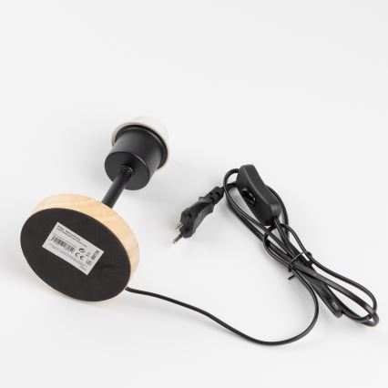 Brilagi - Stalinė lempa NUBILA WOOD 1xE27/25W/230V ąžuolas/juoda/šviesiai pilka