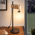 BRILAGI - Stalinė lempa WOOD GLASS 1xE27/40W/230V ruda/juoda/balta