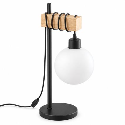 BRILAGI - Stalinė lempa WOOD GLASS 1xE27/40W/230V ruda/juoda/balta