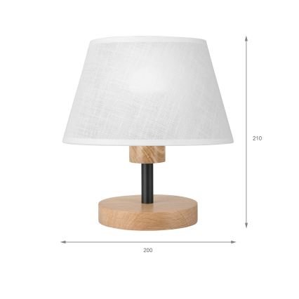 Brilagi - Stalinis šviestuvas ANTHONY 1xE27/60W/230V ąžuolas/balta