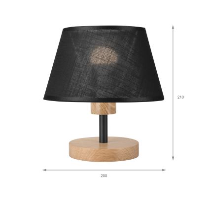 Brilagi - Stalinis šviestuvas ANTHONY 1xE27/60W/230V ąžuolas/juoda