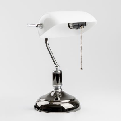 Brilagi - Stalinis šviestuvas BANK OFFICE 1xE27/60W/230V juoda/sidabrinė/balta