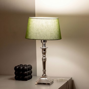 BRILAGI - Stalinis šviestuvas CERIA 1xE27/60W/230V skers. 25 cm sidabrinis/žalias