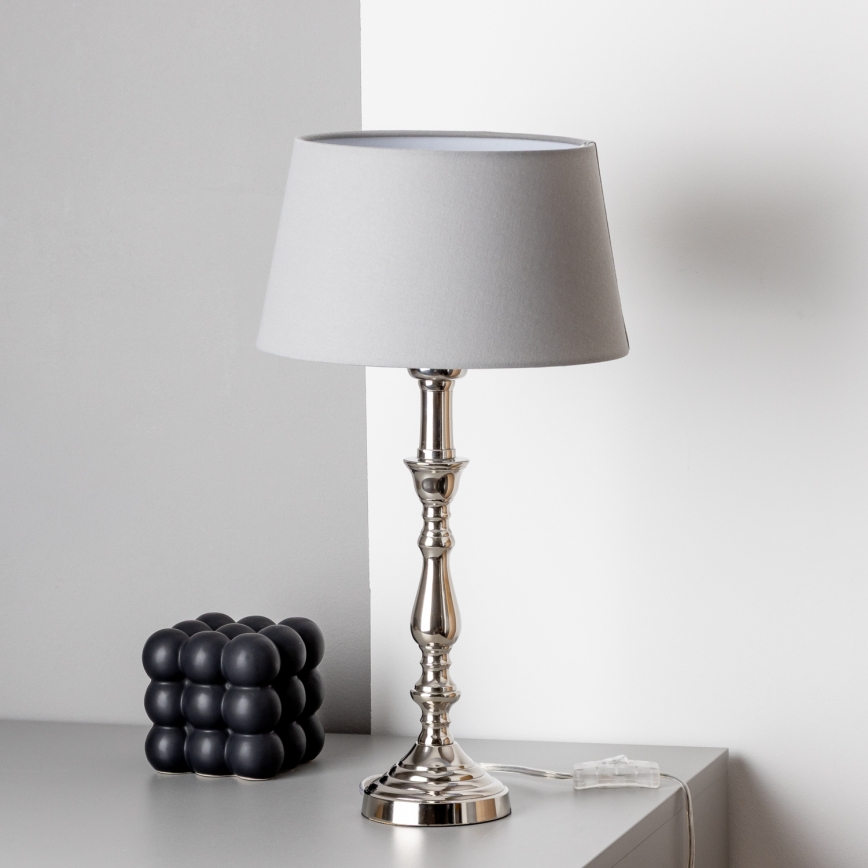 Brilagi - Stalinis šviestuvas CERIA 1xE27/60W/230V, skersmuo 25 cm, blizgus chromas/pilka