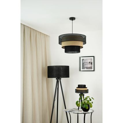 Brilagi - Stalinis šviestuvas DAKOTA LUNETA 1xE27/15W/230V juoda/smėlio spalva