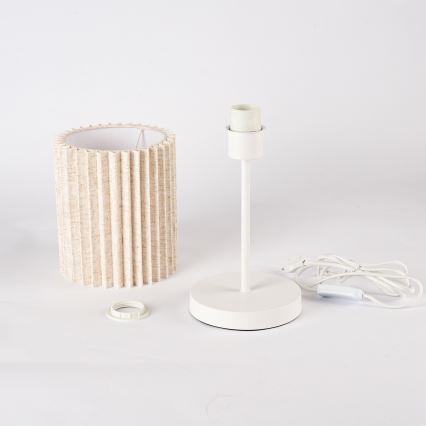 Brilagi - Stalinis šviestuvas NORDIC WAVE 1xE27/15W/230V lininis/baltas