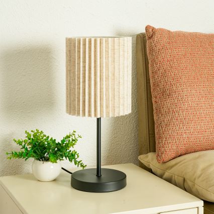 Brilagi - Stalinis šviestuvas NORDIC WAVE 1xE27/15W/230V lininis/juodas