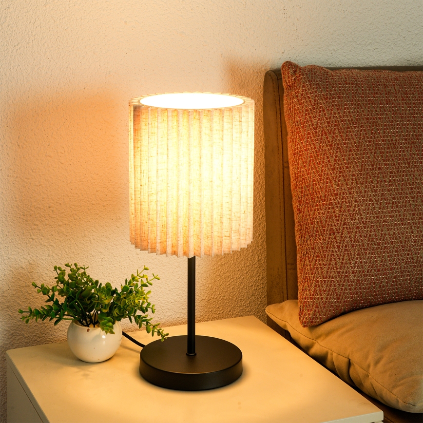 Brilagi - Stalinis šviestuvas NORDIC WAVE 1xE27/15W/230V lininis/juodas