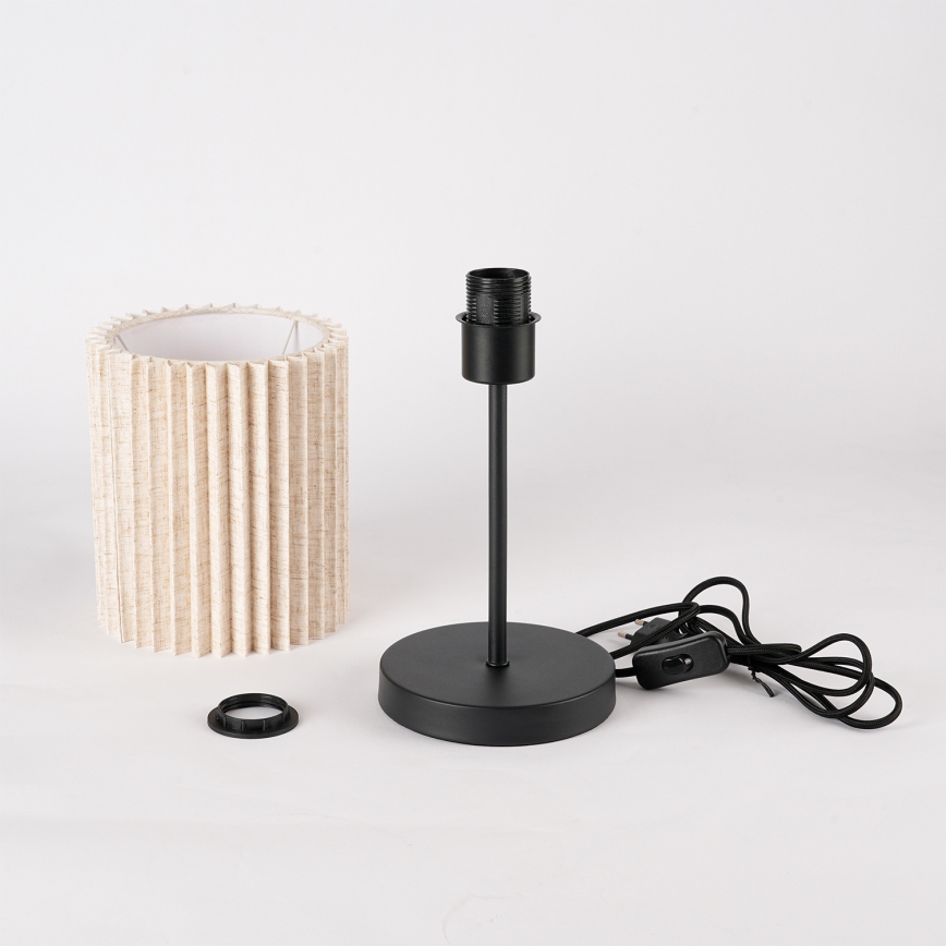 Brilagi - Stalinis šviestuvas NORDIC WAVE 1xE27/15W/230V lininis/juodas