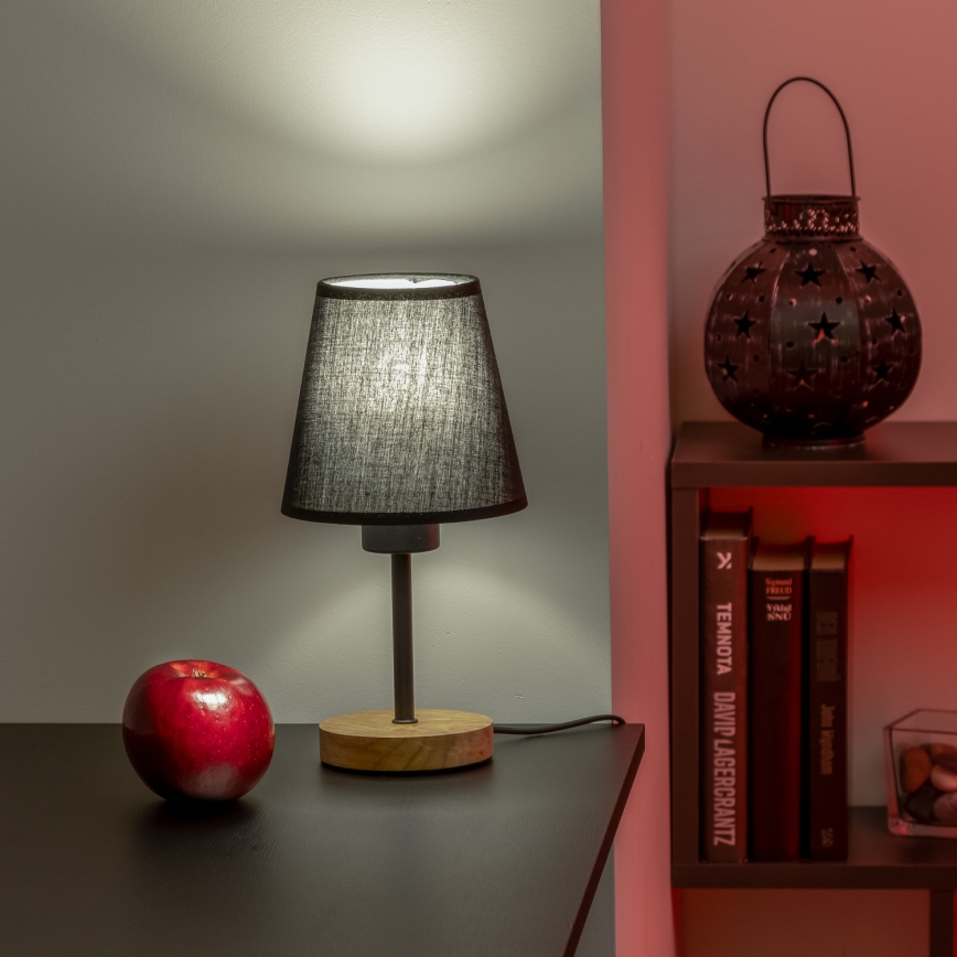 Brilagi - Stalinis šviestuvas NUBILA WOOD 1xE27/25W/230V ąžuolas/juoda