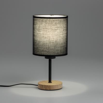 Brilagi - Stalinis šviestuvas NUBILA WOOD 1xE27/25W/230V ąžuolas/juoda