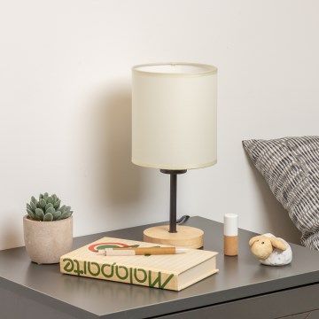 Brilagi - Stalinis šviestuvas NUBILA WOOD 1xE27/25W/230V ąžuolas/juoda/kreminė