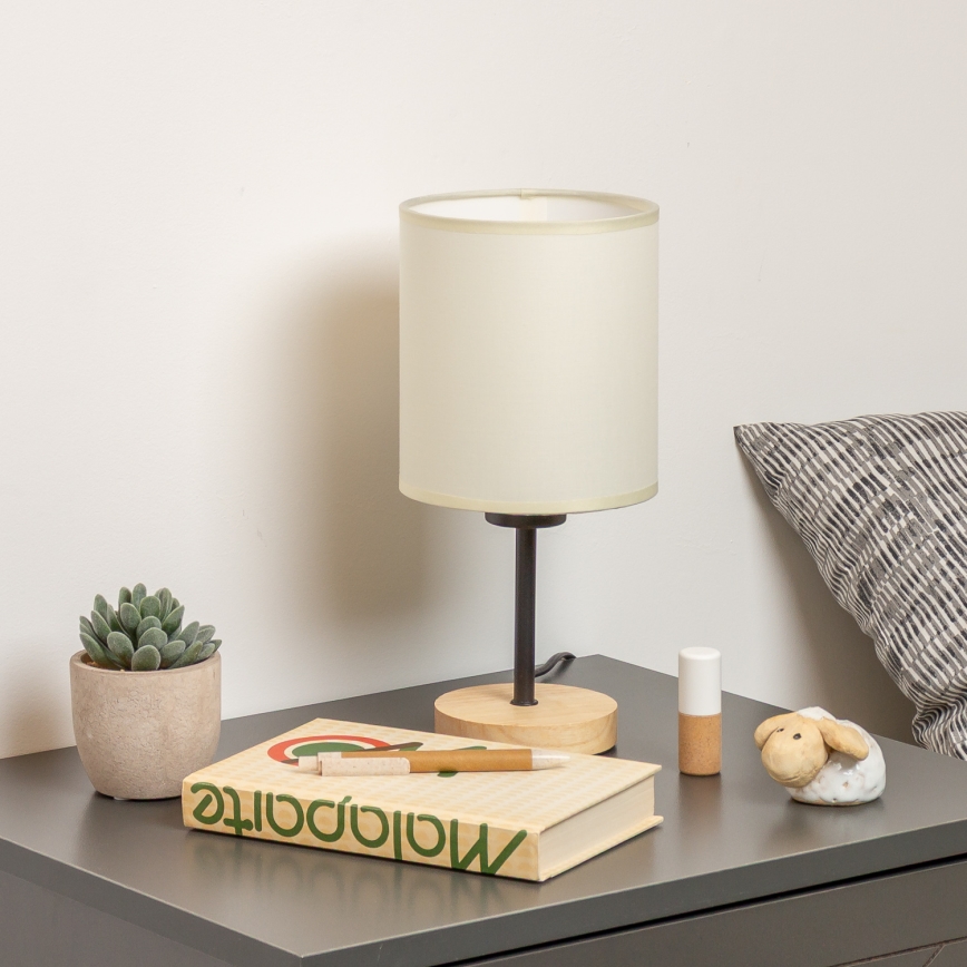 Brilagi - Stalinis šviestuvas NUBILA WOOD 1xE27/25W/230V ąžuolas/juoda/kreminė