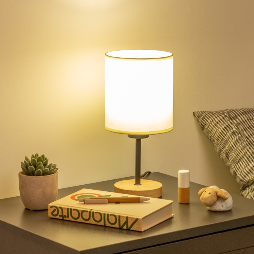 Brilagi - Stalinis šviestuvas NUBILA WOOD 1xE27/25W/230V ąžuolas/juoda/kreminė