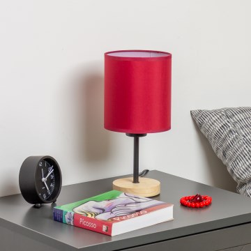Brilagi - Stalinis šviestuvas NUBILA WOOD 1xE27/25W/230V ąžuolas/Pompėjos raudona