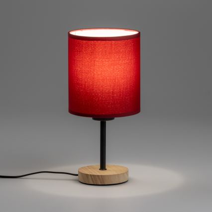 Brilagi - Stalinis šviestuvas NUBILA WOOD 1xE27/25W/230V ąžuolas/Pompėjos raudona