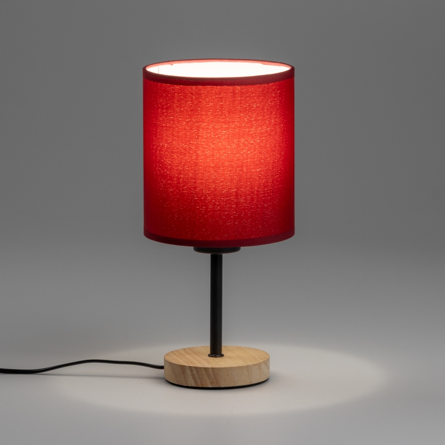 Brilagi - Stalinis šviestuvas NUBILA WOOD 1xE27/25W/230V ąžuolas/Pompėjos raudona