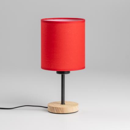 Brilagi - Stalinis šviestuvas NUBILA WOOD 1xE27/25W/230V ąžuolas/raudona