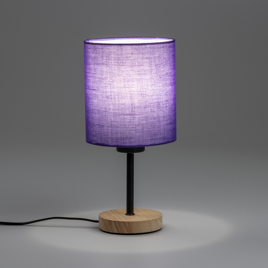 Brilagi - Stalinis šviestuvas NUBILA WOOD 1xE27/25W/230V ąžuolas/violetinė