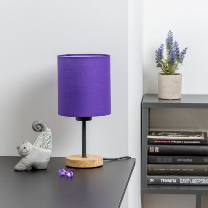 Brilagi - Stalinis šviestuvas NUBILA WOOD 1xE27/25W/230V ąžuolas/violetinė