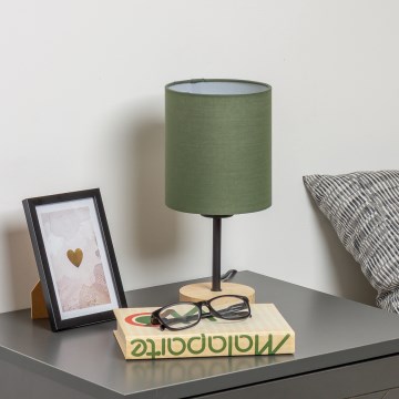 Brilagi - Stalinis šviestuvas NUBILA WOOD 1xE27/25W/230V ąžuolas/žalia