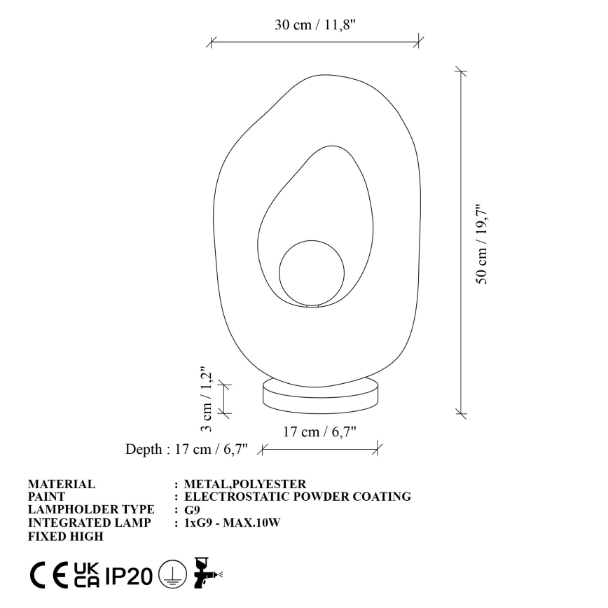 Brilagi - Stalinis šviestuvas WABI SABI 1xG9/8W/230V baltas