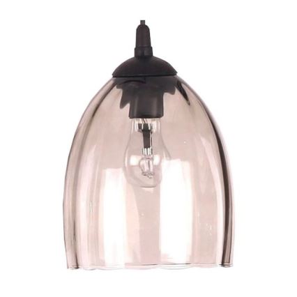 BRILAGI - Stalinis šviestuvas WOOD GLASS 1xE27/40W/230V ruda/juoda/dūminė smėlinė