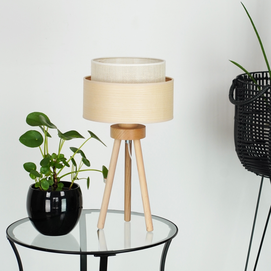 Brilagi - Stalo lempa ARIZONA BOHO 1xE27/15W/230V smėlio spalvos