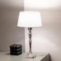 BRILAGI - Stalo lempa CERIA 1xE27/60W/230V Ø 25 cm sidabrinė/balta