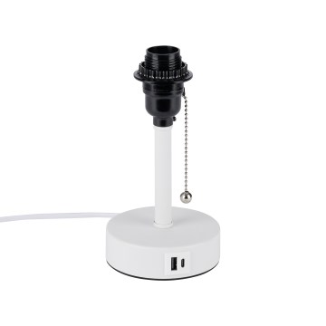 Brilagi - Stalo lempa su USB jungtimi TABLON 1xE27/25W/230V balta