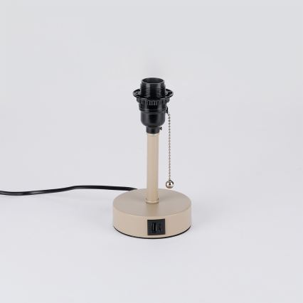 Brilagi - Stalo lempa su USB prievadu TABLON 1xE27/25W/230V smėlinė